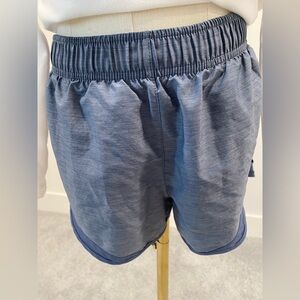 Nike Women's Heathered Blue Athletic Shorts